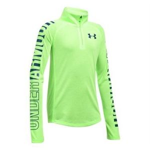 NEW UNDER ARMOUR GREEN THREADBORNE 1/4 Top